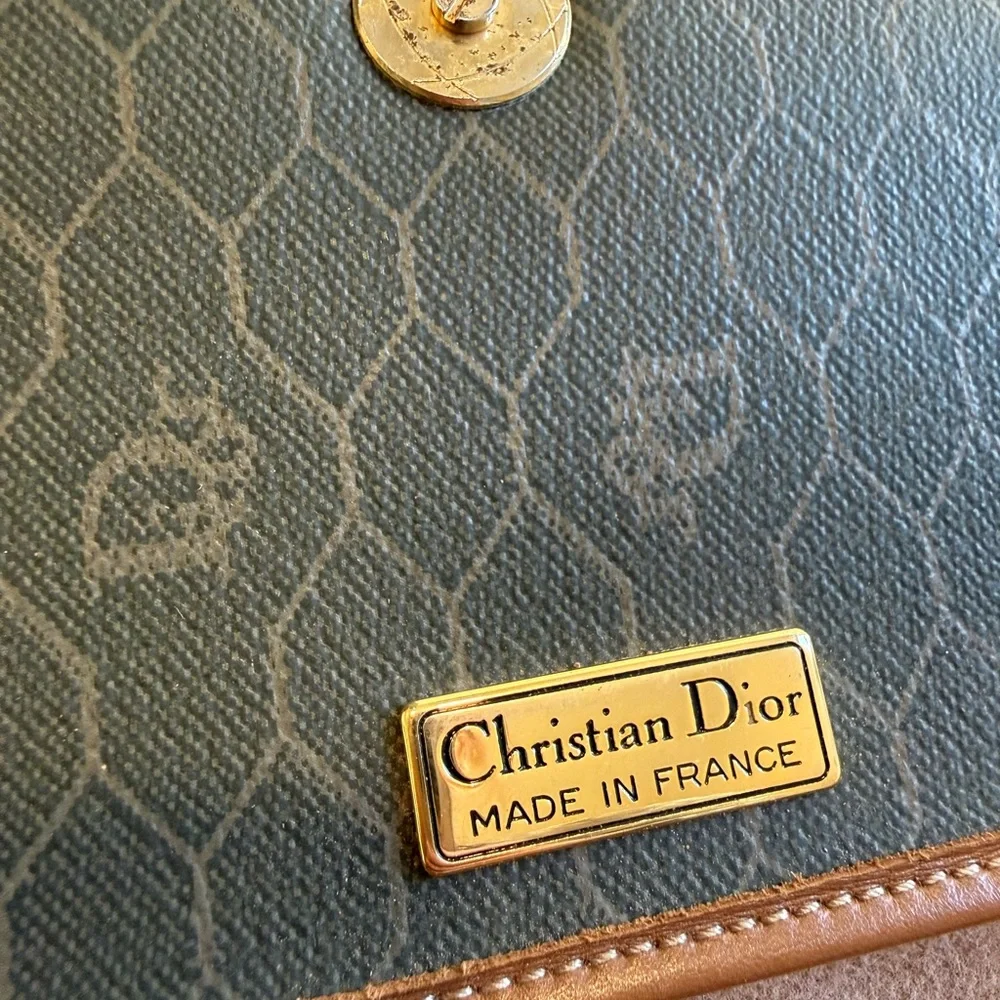 Dior VINTAGE Honeycomb Monogram Saddle Crossbody, Christian Dior